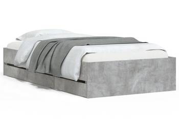 vidaXL Rama łóżka z szufladami, szarość betonu(SKU:3207290)