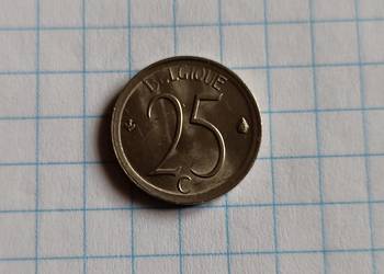 25 CENTIMES ( 25 CENTYMÓW ) 1971 ROK - BELGIA ( BELGIQUE )