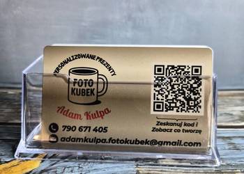 Wizytówki metalowe aluminiowe PREMIUM sublimacyjne z nadrukiem logo