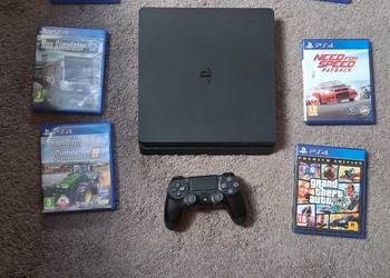 Zestaw PlayStation 4 Slim 500GB + Pad + Okablowanie + 7 Gier