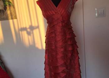 Piękna czerwona hiszpańska sukienka z falbanami plus size 46
