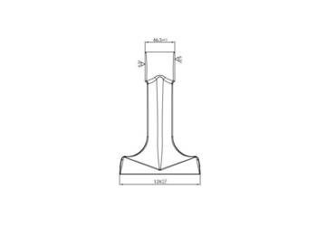 Bijak młotkowy 126x46,5x26, R180, Maschio T30004027R zamiennik 1120660000