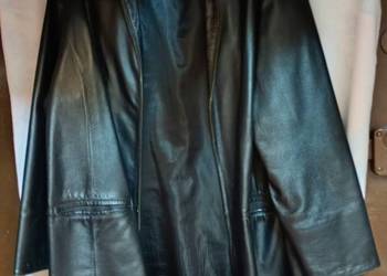 (2XL/3XL) Czarna Skórzana kurtka z Londynu, Genuin Leather, VINTAGE
