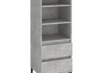 Wysoka szafka szarość betonu40x36x110cmdrewnopochodny WM-821248