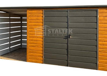 Schowek - Domek Ogrodowy 3x2m + wiata 1,5m Brama  dach spad ST132