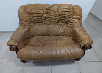 Sofa dwuosobowa skórzana