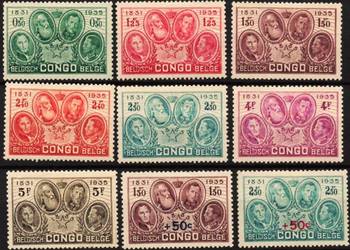 KONGO BELGIJSKIE 1935-1936-kompletna czysta seria!