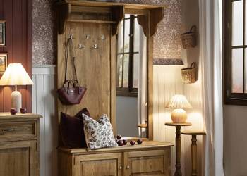 Stylowa woskowana garderoba z lustrem GAB 02