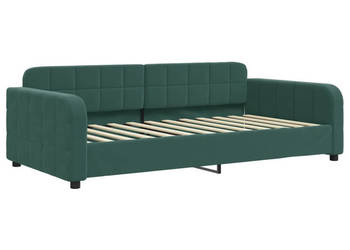 Sofa z funkcją spania ciemnozielona aksamitna 90x200 cm WM-354060