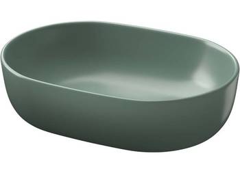 Umywalka nablatowa MODUO 50 owalna zielony mat Cersanit