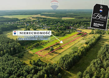 Na sprzedaż działka rolna 7900 m2, pod lasem