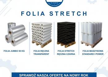 Folia stretch ręczna 2,5 kg transparent 23 mikrony rolka 12,88 Hit