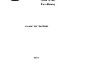JOHN DEERE 425, 415, 410, ciągnik katalog części