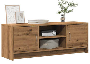 Szafka TV dąb artisan 102x30x375 cm materiał drewnopochodny WM-855817
