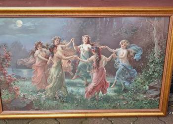 Stary Obraz Hansa Zatzki Taniec Elfów/Wróżek