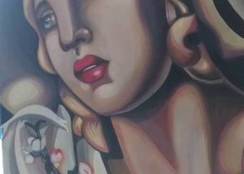 Tamara Łempicka - Kobieta z winogronami- obraz