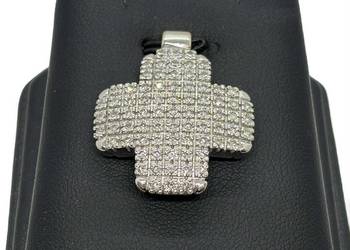 Złota Zawieszka Próby 750 10,32g 77 Diamentów Certyfikat Białe Złoto