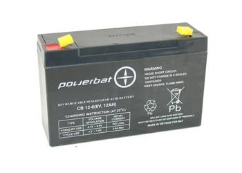 Akumulator żelowy  6V 12Ah POWERBAT CB 12-6