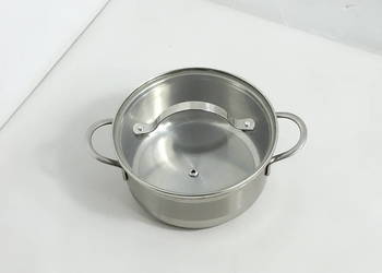 Mały garnek ze szklaną pokrywką REWE Home Ideas 1.5L | INDUKCJA