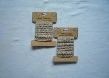 2 sztuki Craft Colection Tasiemki beżowe