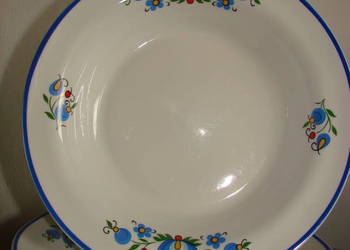 Lubiana wzór kaszubski talerz obiadowy 24 cm - PRL