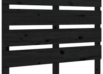 Wezgłowie łóżka czarne 100x3x80 cm lite drewno sosnowe WM-821336