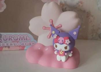 Słodka silikonowa lampka nocna Kuromi kwiat wiśni, sakura.