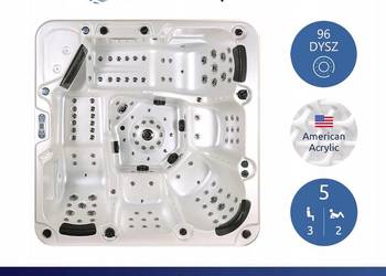 Nowa luksusowa wanna ogrodowa z hydromasażem, jacuzzi SPA, hot tube
