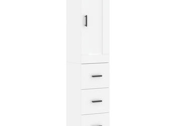 Wysoka szafka biała 345x34x180 cm materiał drewnopochodny WM-3200201