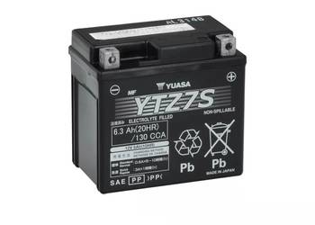 Akumulator motocyklowy 6,3Ah 130Ah YUASA YTZ7S Wet Charge