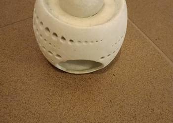 ceramiczna lampa zapachowa w matowej beli