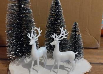 Dekoracja Świąteczna - Zimowa Kraina z Jeleniami