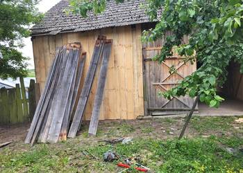 Rozbiórki stodół, wymiana desek na nowe, stare deski,