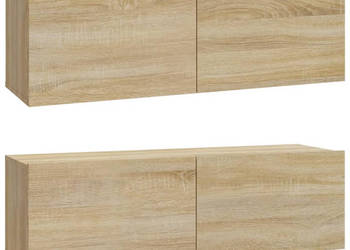 Szafki ścienne TV 2 szt. dąb sonoma 100x30x30 cm WM-804547