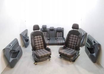 FOTELE  PRZÓD KANAPA GTI CZERWONE GRZANE HB 5D KPL Volkswagen Golf VII