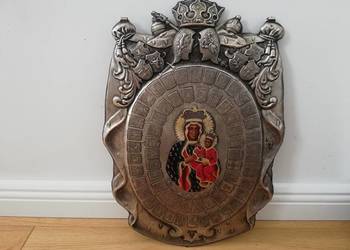 Piękny ryngraf z Matką Boską Częstochowską, polecam