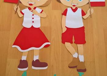 Dekoracje na Święto 3 Maja z brystolu.