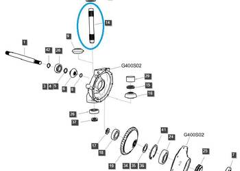 Wałek napędu przedniej osi TRG400 / LS Tractor / 40447407