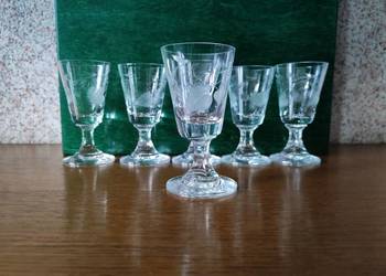 1955 karczmiaki stare vintage kieliszki szlifowane kryształowe