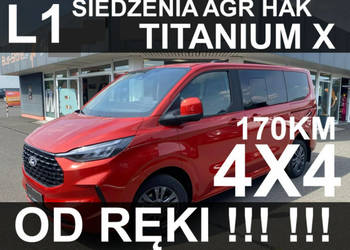 Ford Tourneo Custom L1 Titanium X 170KM Fotele AGR 8-os. Kamera 360 Dostęp…