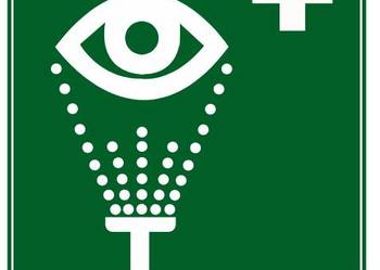 Naklejka znak informacyjny PRYSZNIC DO PRZEMYWANIA OCZU GI003