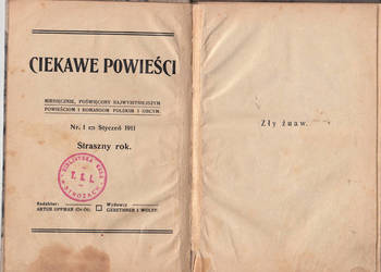 (01383) CIEKAWE POWIEŚCI MIESIĘCZNIK POŚWIĘCONY NAJWYBITNIEJ