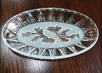 Stary Półmisek Śledziówka '' Osty '' HSG Ząbkowice Szkło Vintage PRL
