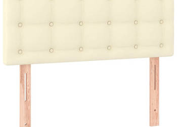 Zagłówek do łóżka z LED kremowy 80x5x78/88 cm sztuczna skóra WM-3121686