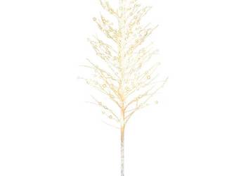 vidaXL Brzoza z oświetleniem, 672 ciepłe białe LED, 400 cm(SKU:345147)