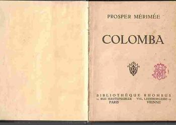 (657)COLOMBA - PROSPER MERIMEE BIBLIOTHEQUE RHOBUS PARIS VIENNE OKOŁO 1920 ROKU