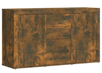 Komoda przydymiony dąb 120x36x69 cm materiał drewnopochodny WM-815492