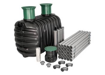 oczyszczalnia ścieków do 6 osób 2700 litrów zestaw drenaż Graf