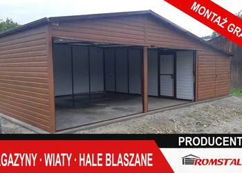 Konstrukcja Stalowa - Garaż Blaszany Dwuspadowy - Złoty Dąb – ROMSTAL*