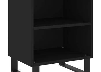 Szafka nocna czarna 40x30x50 cm materiał drewnopochodny WM-826798